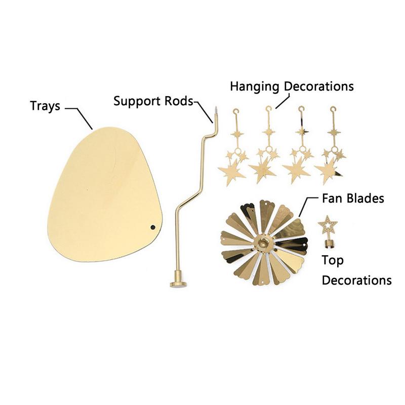 Candlestick Rotating Spin Carousel Tea Light Candle Holder Aromatherapy Wind Chime Candle Holder Aromatherapy Accessories