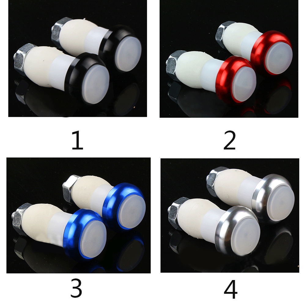 2 pièces vélo guidon lumière LED vélo lumière clignotant cyclisme poignée barre fin bouchon sécurité avertissement indicateur lampes réglables