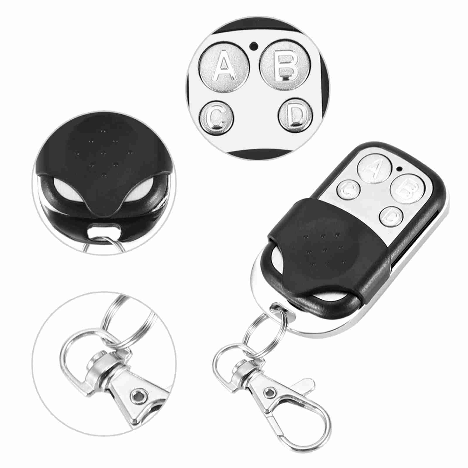 4pcs Universal Cloning Wireless Remote Control Key Fob For Car Door Garage Gate 433.92mhz