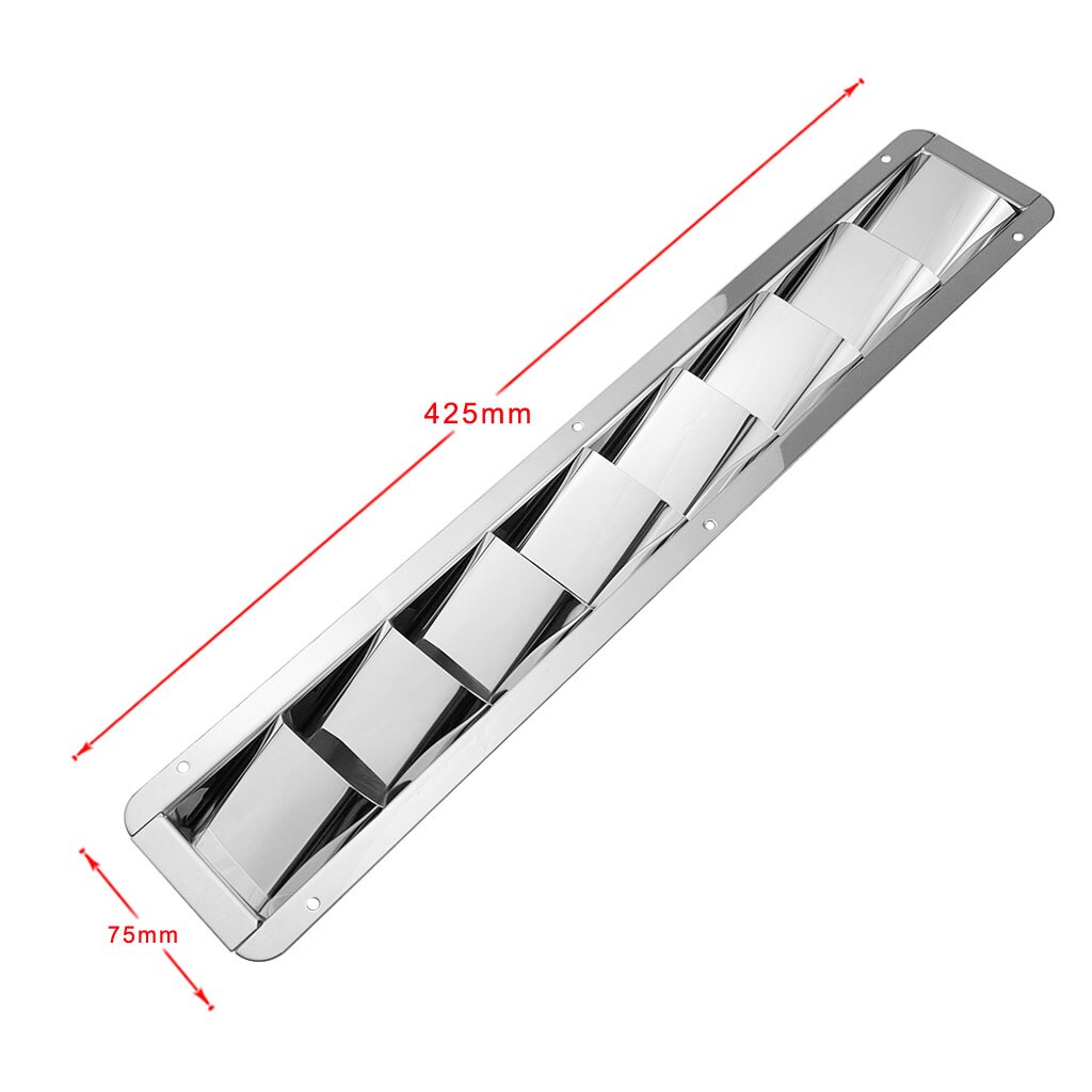 Marine Hardware 8 Slots Stainless Steel 304 Boat Marine Air Louver Vent Grille Ventilation Louvered Ventilator Grill Cover House