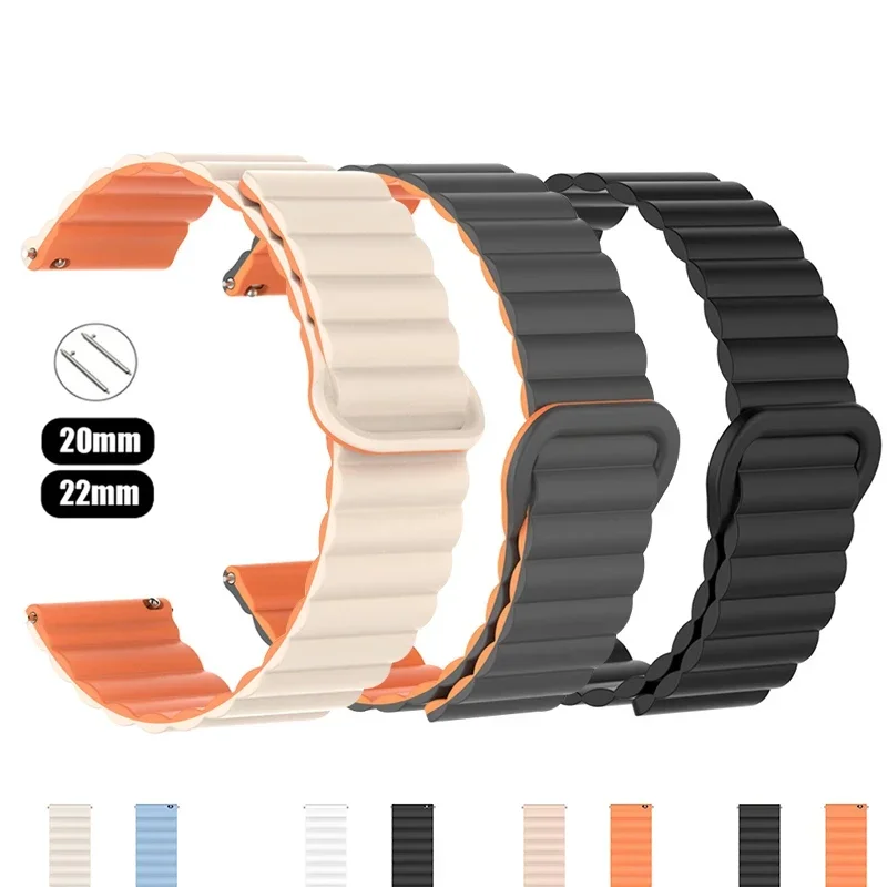 20mm magneettinen ranneke amazfit gts 4/2/3/3 pro/gts 2 mini/gtr 4 22mm gtr 42mm/47mm/ 2/2e/ -ranneke amazfit bip -hihna