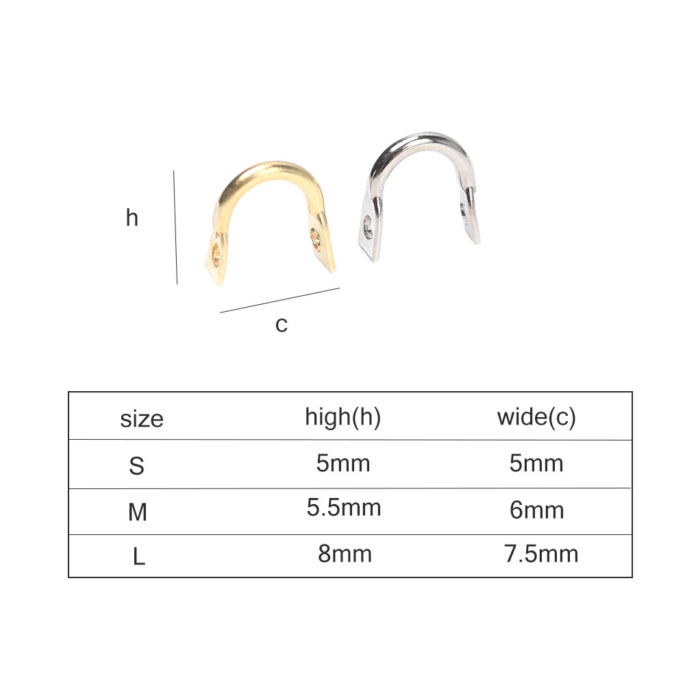 50 Pcs -Spin Clevises Spinner Spin Messing Diy Spinner Aas Spinner Vissen Lokt Accessoires Clevis Visgerei