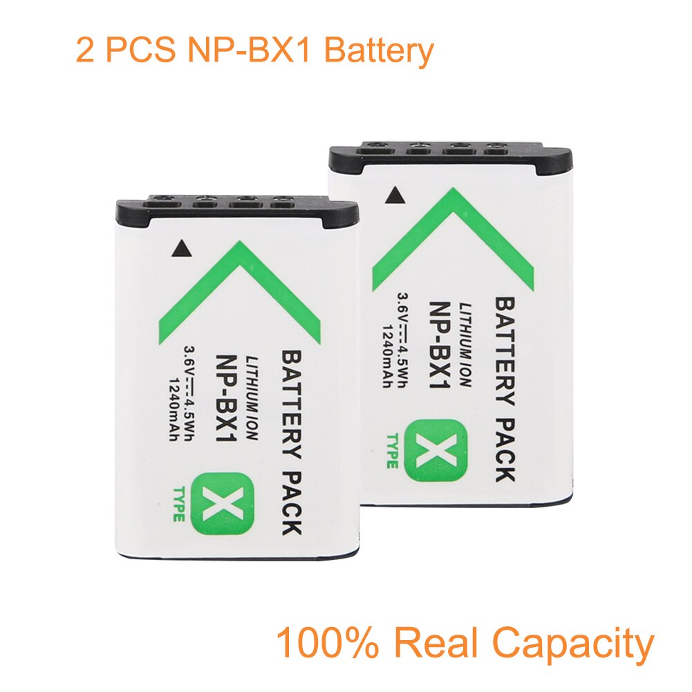 2 Stks/partij NP-BX1 Np BX1 Batterij 1600 Mah Voor Sony Dsc RX1 RX100 RX100iii M3 M2 RX1R WX300 HX300 HX400 HX50 HX60 GWP88 PJ240E