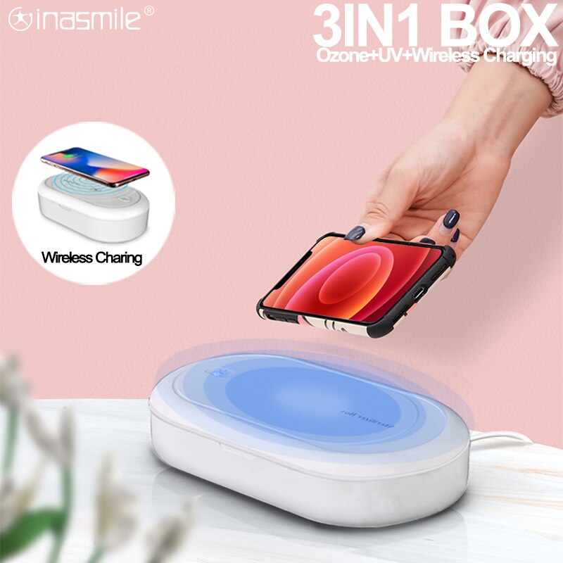 Persoonlijke Desinfectie Kabinet Uv Sterilisator Lamp Voor Gezichtsmasker Draagbare Draadloze Opladen Uv Sterilisator Box Voor Telefoon Horloge