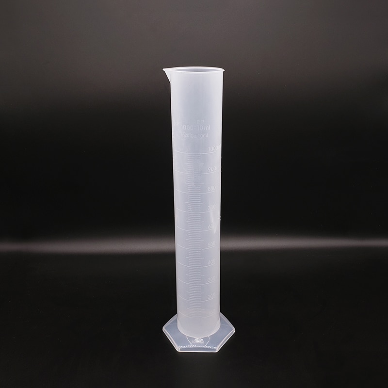 Plastic Maatcilinder, Capaciteit 1000 Ml, Afgestudeerd Plastic Laboratorium Cilinder
