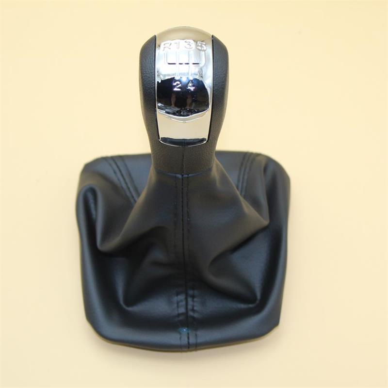 5 / 6 velocidad perilla de caja de cambios de cuero de arranque para Skoda Octavia 2 A5 A6 2004, 2005, 2006, 2007, , , , , ,