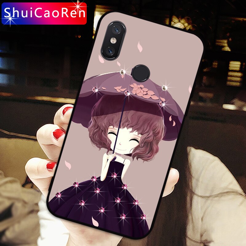 Luxus Strass Telefon fallen Für Xiao mi mi Max 2 Max2 Max3 Weiche Silikon TPU Zurück Abdeckung fallen Für Xiao mi mi Max 3 Profi Capa Coque