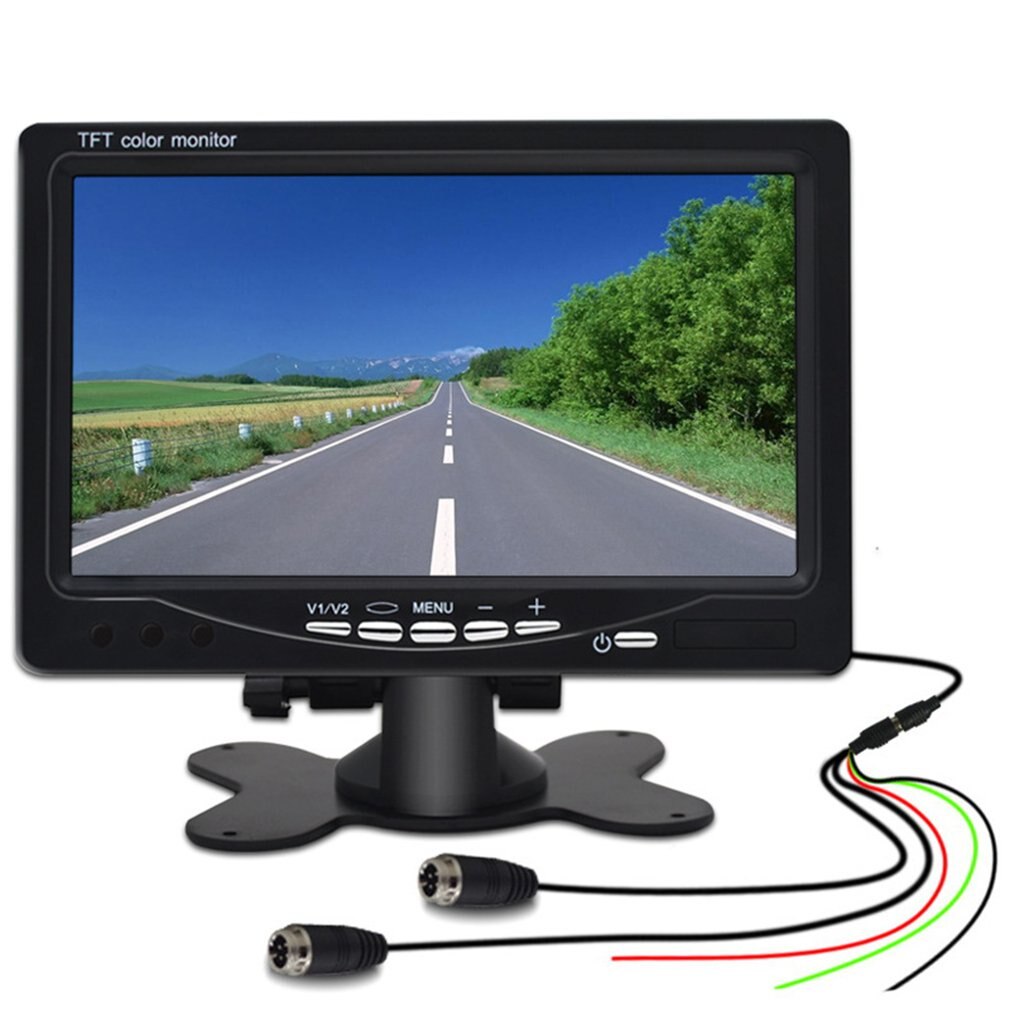 7 Inch Auto Monitoring 1024X600 Auto Bracket Monitoring Visuele Omkeren Afbeelding Auto Onderdelen Auto Lcd Monitoring Apparaten Universal