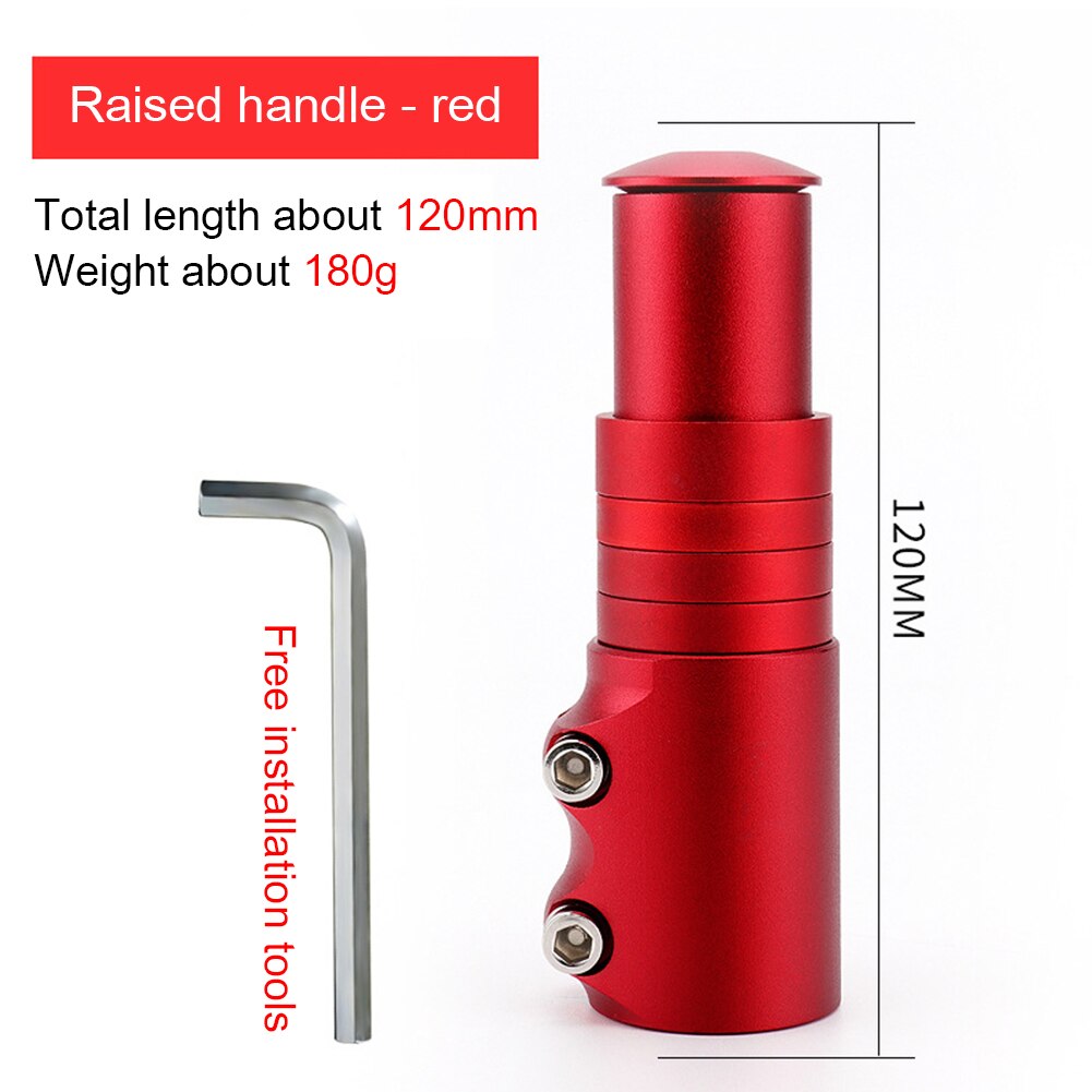 120/138mm cykel styr forgaffel frempind forlænger cykel frempind forlængelse adapter mountain road cykel reservedele: Rød 120mm