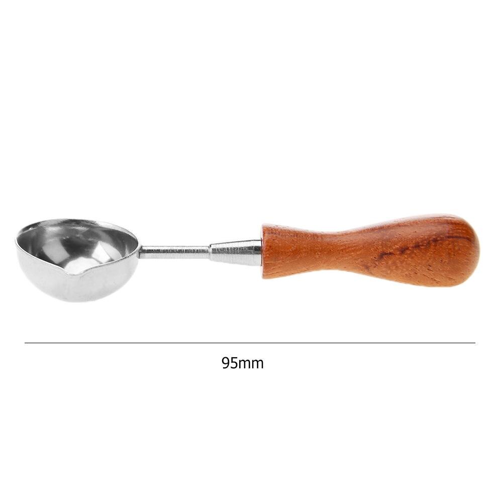 Retro cera de vedação forno fogão pote alça de madeira vedação colher de cera para vedação de cera decorativa selo de cera presente do ofício dropship: 04
