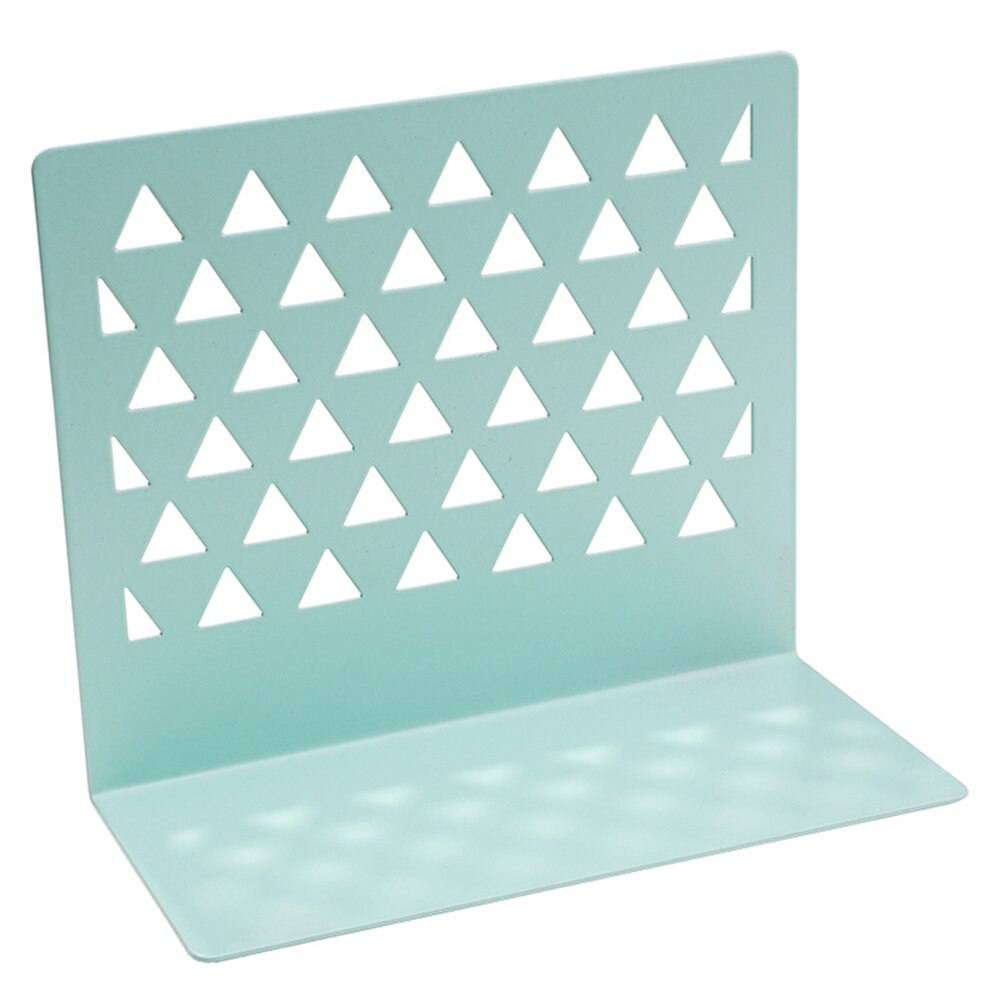 Folder Book Book-On-Iron-Wire Metal Frame 1pcs Metal Hollow Book Stand Library Bookends Supports Office School Supplies: Mint Green
