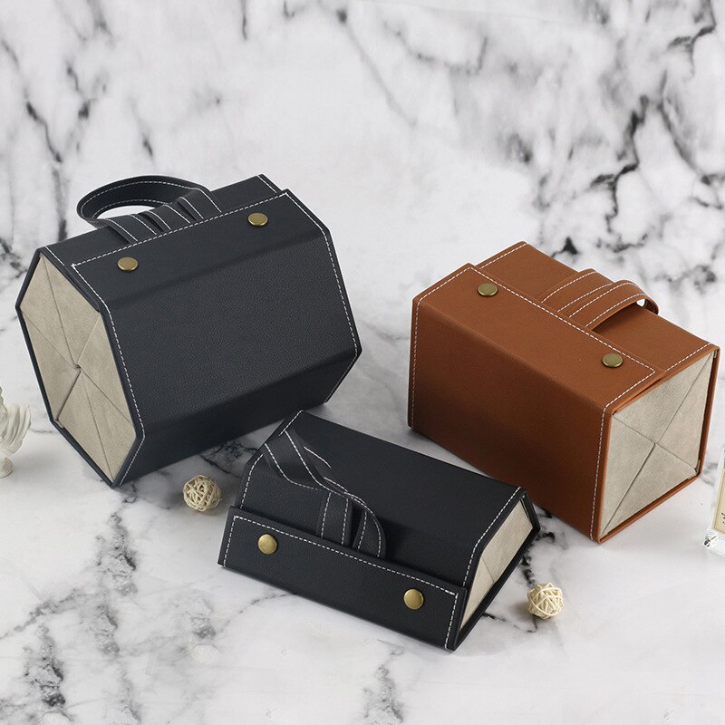 Leather Multiple Glasses Storage Case PU Leather 2/3/4/5/6 Pairs of Sunglasses Holder Box Eyeglasses Storage Box In Stock