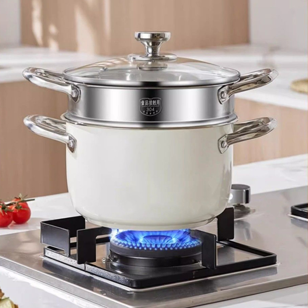 304 rostfria soppgrytor non-stick pannor med lock mjölkgryta induktionshäll gasspis stekpanna wok köksredskap