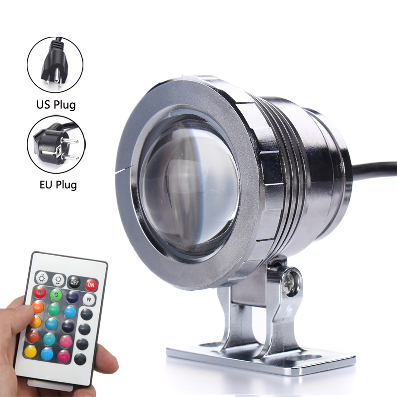 Ac85-265v 15w rgb vedenalainen led spottivalaisin valonheitin + ohjain vedenalainen ulkovalaistus  ip68 vesitiivis lampi