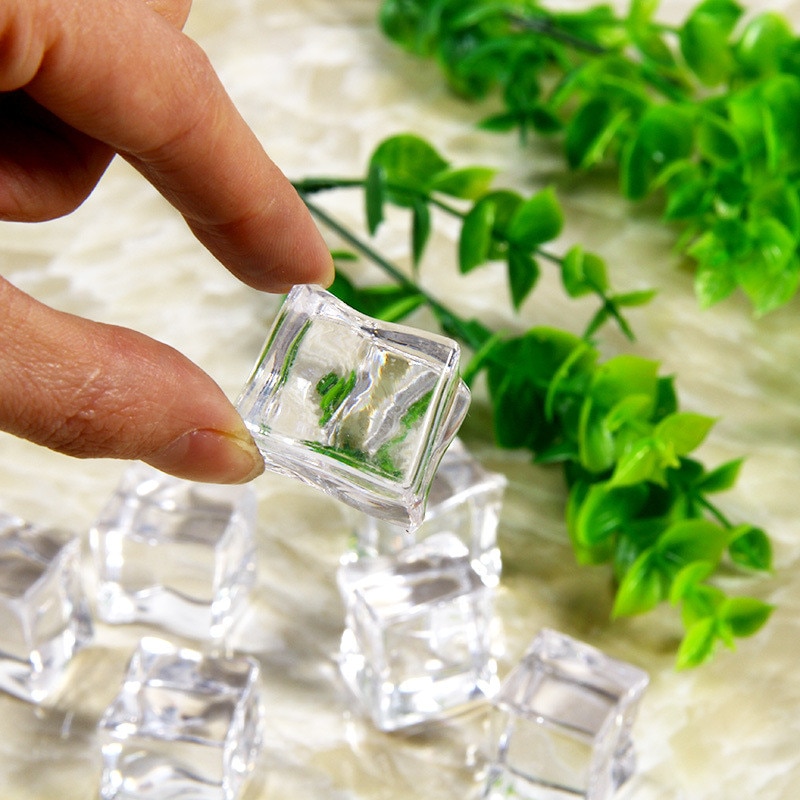 25/10/PCS Acrylic Simulation Big Ice Cubes Broken Ice Cubes Photo Props Decorations Auxiliary Photography Background