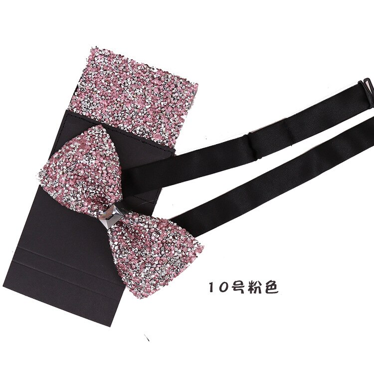 Mode Mannen Accessoires Vlinderdas Set Pocket Vierkante 2 Stks/set Luxe Tie Mens: 10