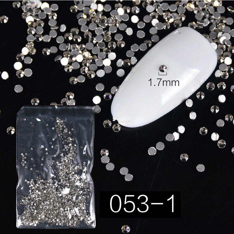 1440 Stks/zak Vele Kleuren Zircon Steentjes Micro Strass Mini Nail Art Rhinestones Nail Decorations: 053-1