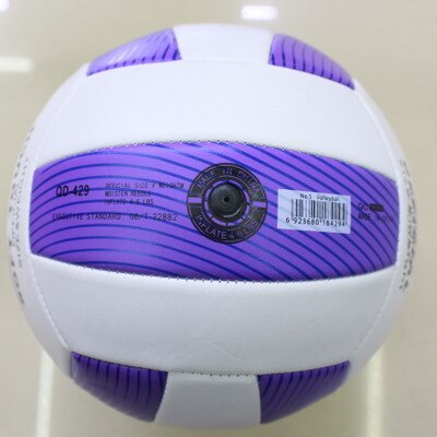 Autentico n. 5 pallavolo a strisce pallavolo 4 colori esame di ingresso delle scuole superiori partita standard la pallavolo morbida può essere ser: Purple