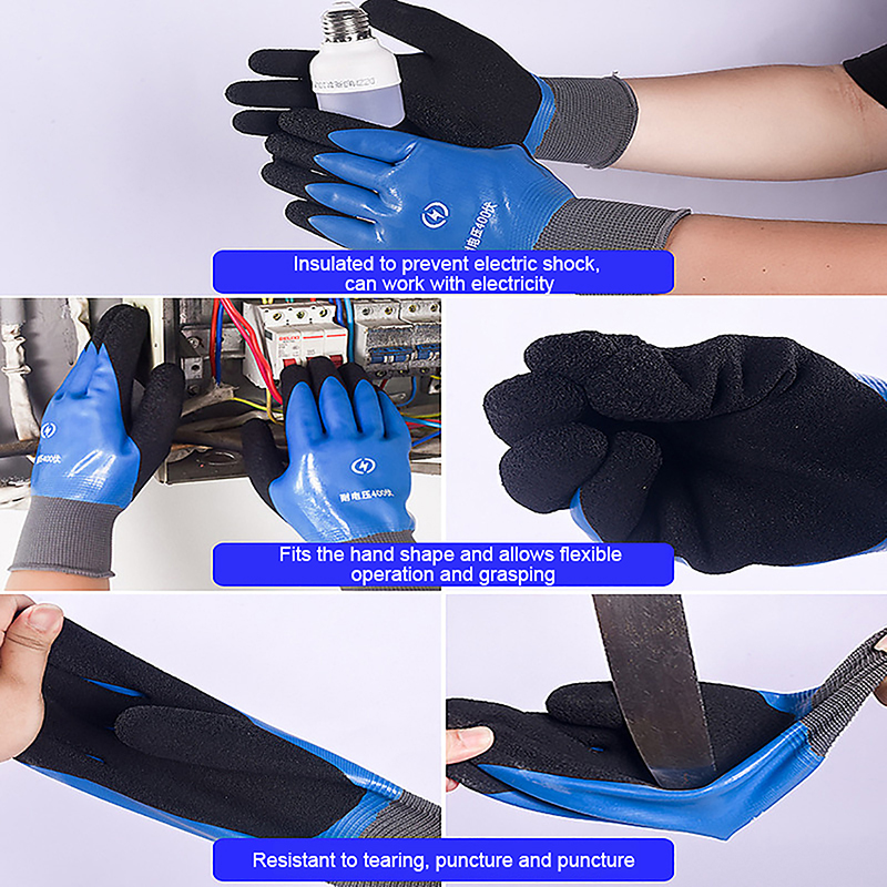 Isolerende Handschoenen Anti-Elektriciteit Beveiliging Handschoenen Rubber Elektricien Werken Antislip Bescherming Geïsoleerde Handschoenen