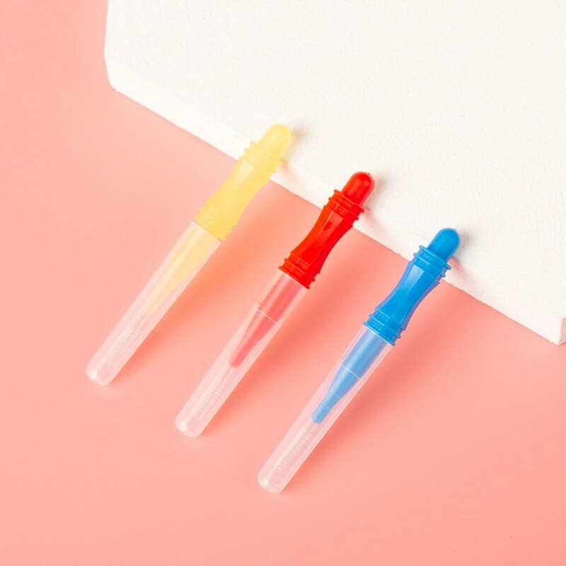 50pcs/lot Hygiene Dental Soft Floss Sticks Toothpick Teeth Cleaning Tooth Flossing Head Plastic Interdental Brush Dental Clean