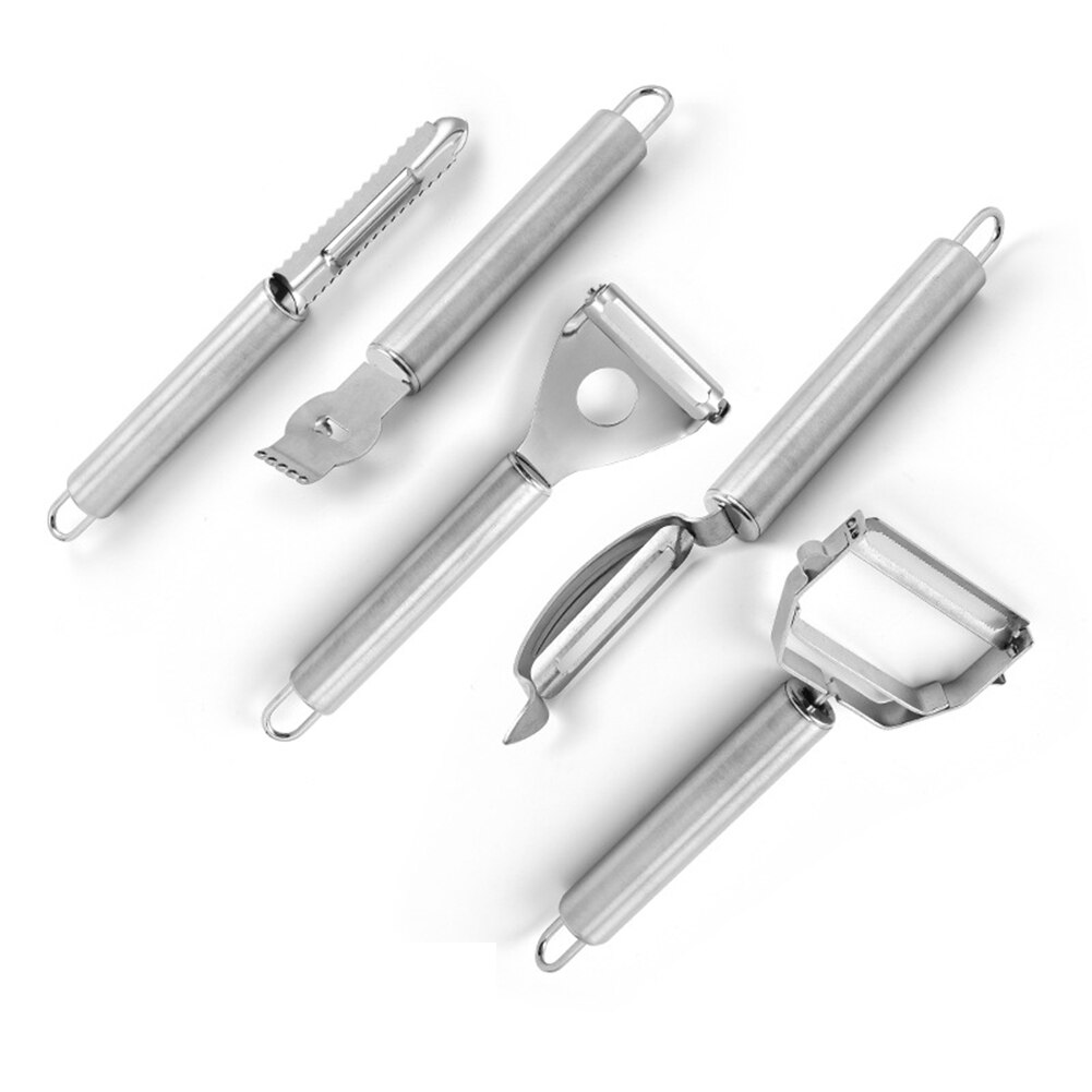 Lemon/Bow/Triangle Planer Stainless Steel Fruit 5-piece Set Peeled Melon Planer For Frying Steak Eggs Tofu Kitchen Gadget