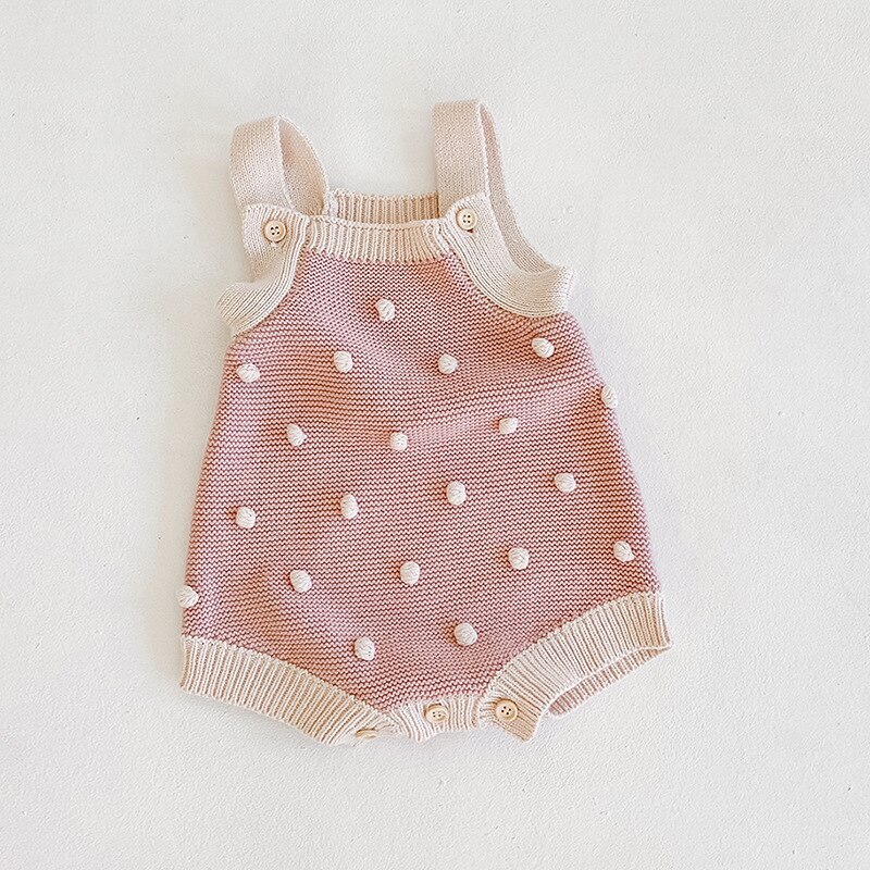 Frühling Herbst gestrickte pullover strampler baumwolle rosa baby pullover onesie baby mädchen kleidung SW2012
