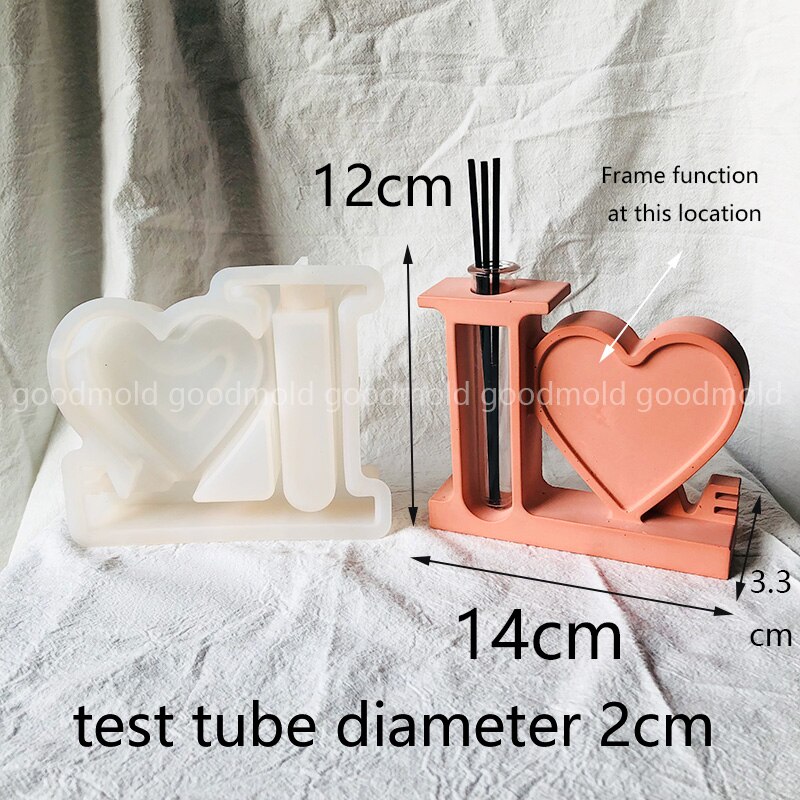 Hydroponic Plant Test Tube Silicone Mold Geometric Water Propagation Plant Vase Vessel Mold Aroma Plaster Test Tube Home Decor: D-mold