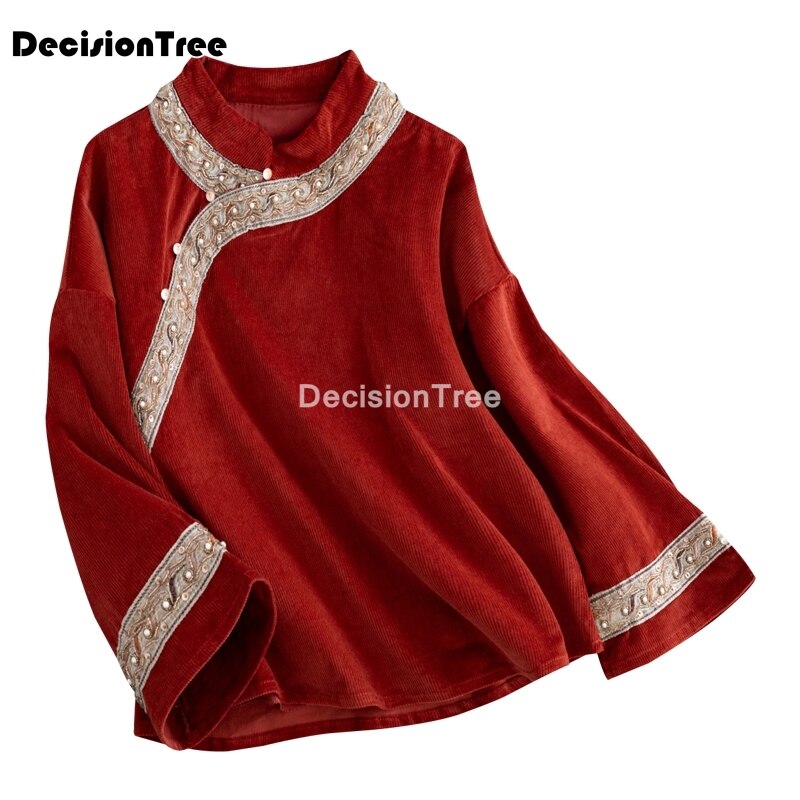 hanfu chino tradicional superior chino antiguo camisa estilo chino tradicional chino ropa de la impresión de la flor de las mujeres traje de tang