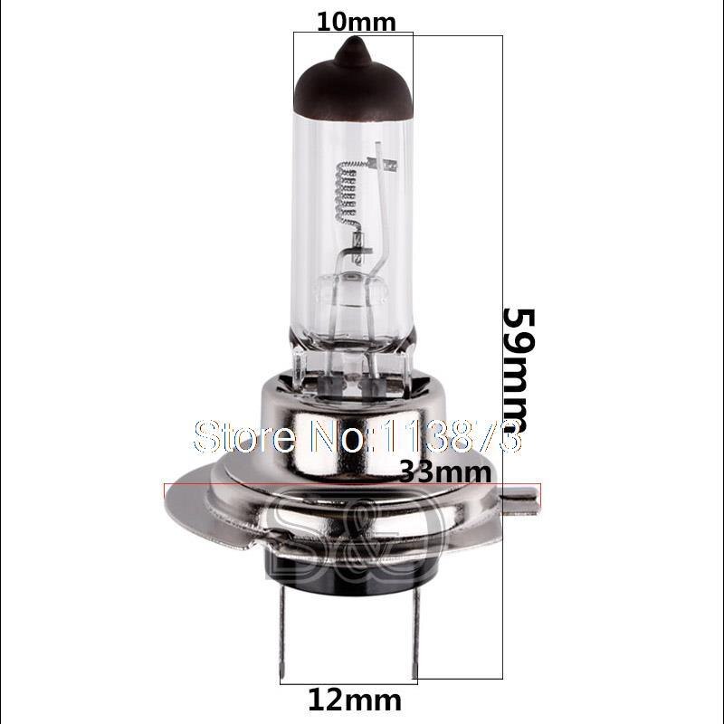 Bombilla halógena antiniebla para coche, luz amarilla H7, 24V, 70W, 4300K, 10 unidades