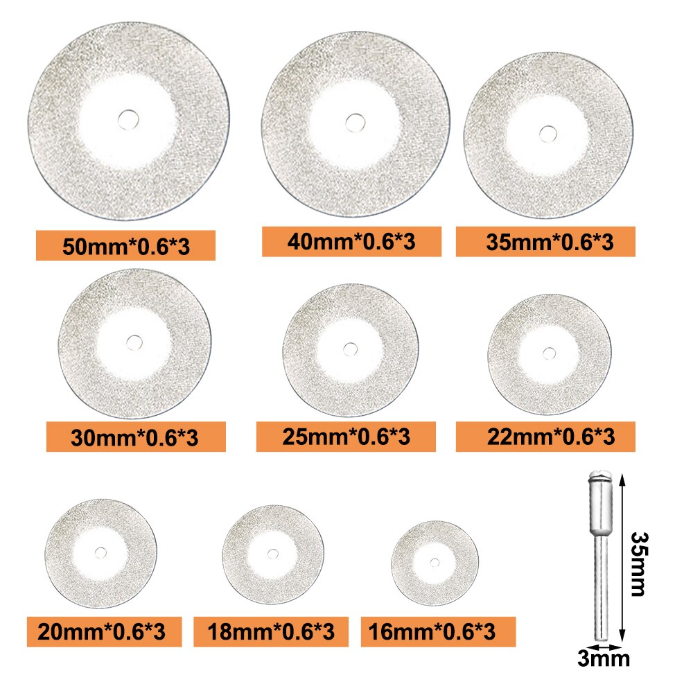 For Dremel Tool Accessories Mini Diamond Cutting Disc for Rotory Accessories Grinding Wheel Rotary Circular Saw Blade Abrasive
