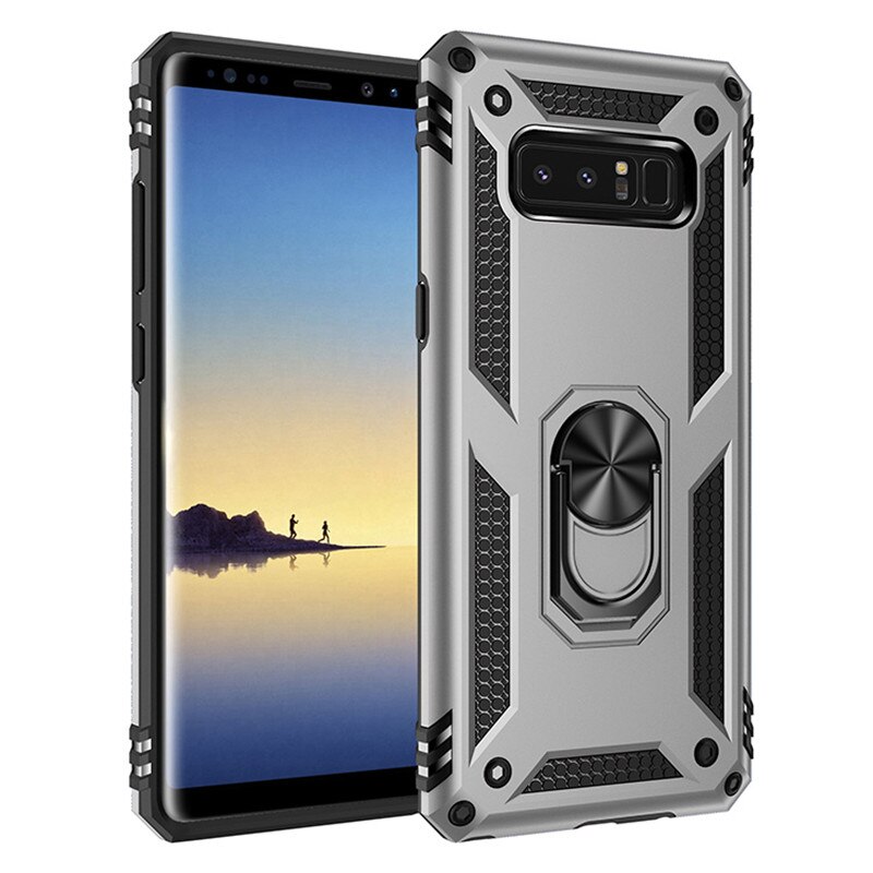 Für Samsung Galaxy Note 8 Fall Magnet Auto Ring Ständer Halter Abdeckung für Samsung Galaxy Note 8 Note8 SM-N950F Coque capa fundas: For Galaxy M40S / Silver