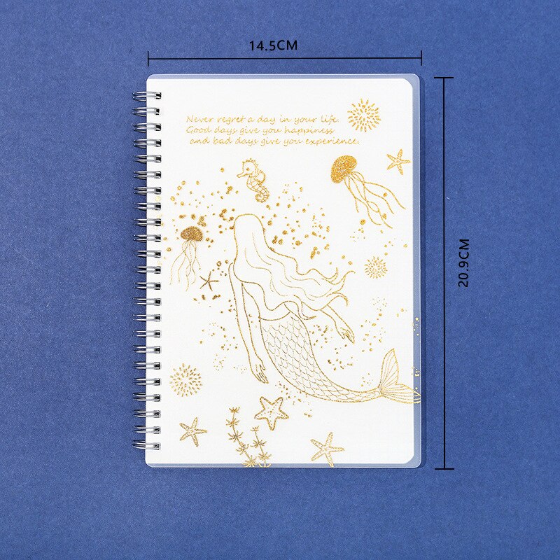 Agenda planificateur sirène A5 spirale cahier grille ligne dessin temps mémo planification école bureau calendrier papeterie pour: Mermaid B-Grid