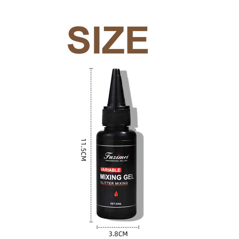 30ml/flasche Nagel Blending Kleber Soak Off UV LED System Mischen Gel Für Alle Arten Von Nagel Kunst glitter Pailletten Maniküre Mix Mischung Gel