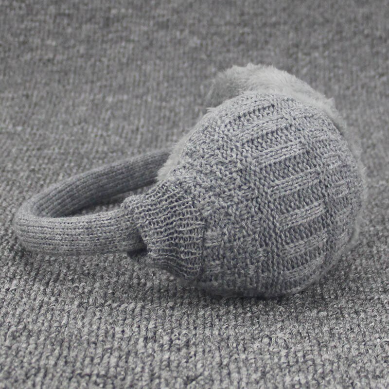 Frauen Warme Ohrenschützer Masken pelz kopfhörer Plüsch Gehörschutz Winter Warme Männer Gestrickte Kopfhörer NEUE Nette pelz ohrenschützer: grau