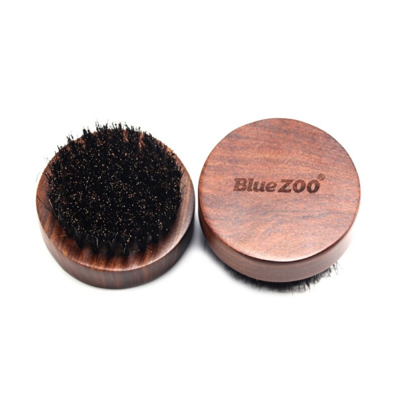 1Pc Mini Baard Borstel Beervarkenshaar Snor Natuurlijke Houten Kam Handgemaakte Grooming Kit Mannen Baarden Snor Zorg