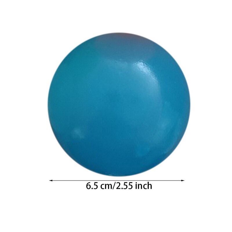 Globbles, Anti Stress Reliever Balls, Squish & Fidget Toys, Sticky Wall Balls Alleviate Tension, Anxiety Christmas for Kids: B 6.5cm 1PC blue