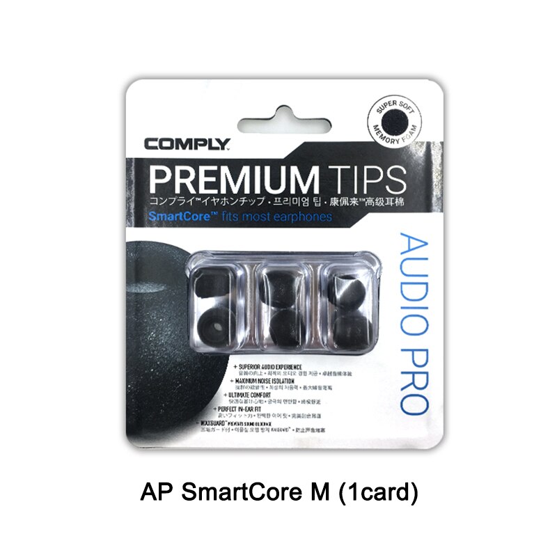 COMPLY T500 TX500 T100 T200 T600 SP SmartCore AP SmartCore Premium Earphone Foam TIPS: AP SmartCore M 1card