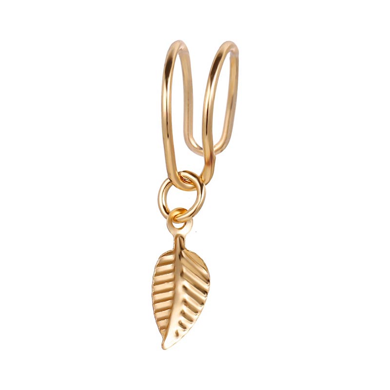 Pendiente de orejas de elfo sin agujero en la oreja para mujer, pendiente de Clip hueco Retro para mujer, joyería de Halloween de estilo étnico de , 1 pieza: A1