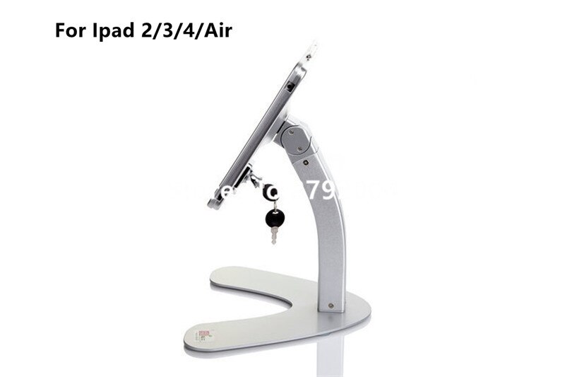 for ipad 2/3/4/air/pro 9.7" desktop secure lock stand with metal frame brace display kiosk POS table security holder on hotel