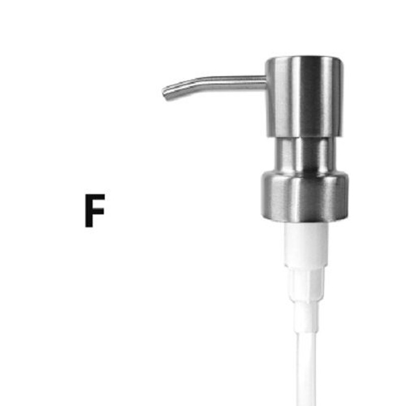 1pcs x 304 Stainless Steel Soap Dispenser Polish Kitchen Sink Liquid Pump for Lotion Replacement Jars Bottles Accessories: Type F