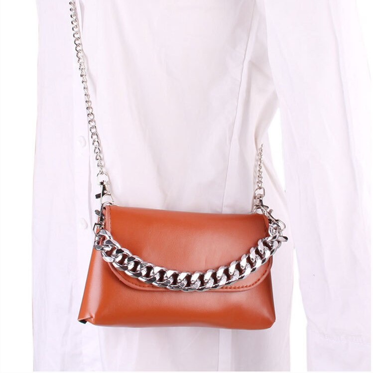 Women Leather Chain PU Leather Waist Bags Crossobdy Hand Bag Tote Clutch Chain Messenger Bags Shoulder Bag Flap Handbag for Lady