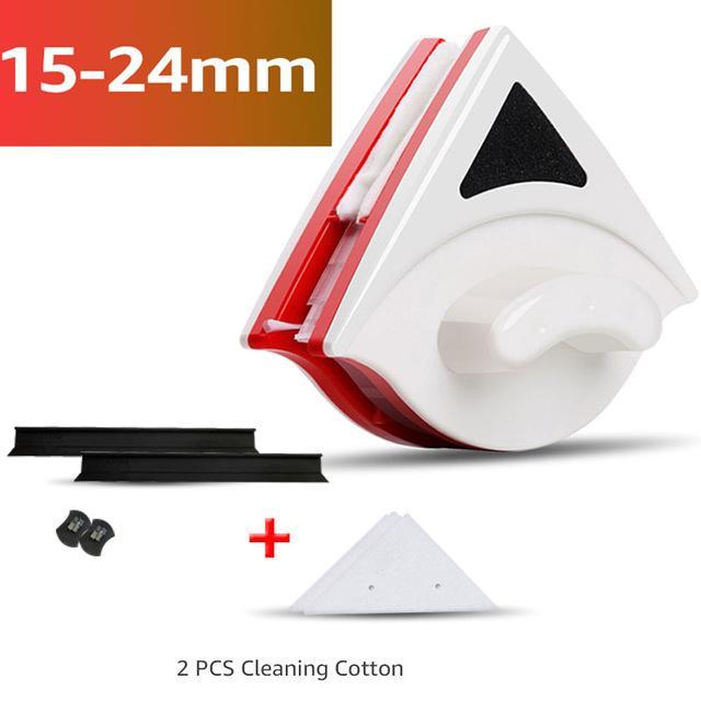 Magnetic Glass Brush Double Side Glass Cleaning Brush For Window Cleaning Household Cleaning Tool Magnetic Window Cleaner Glass: 15-24mm red