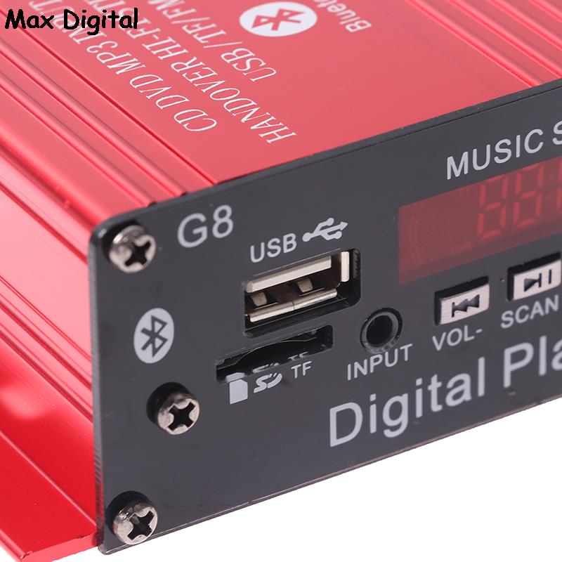 G8 Auto 12V 200W 4 Kanaals Digitale Versterker Stereo Bluetooth Aux Fm MP3