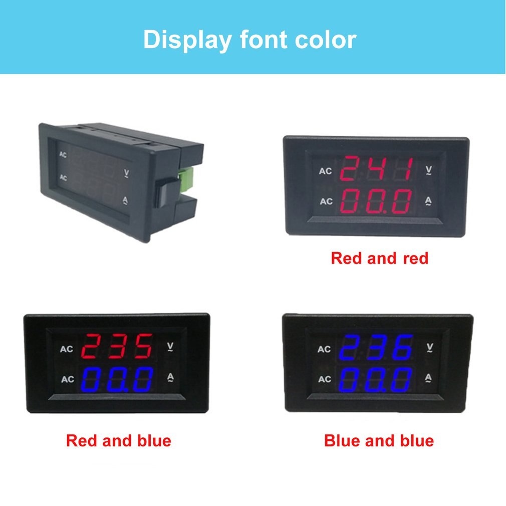 50A Ac Digitale Dual Led Display Voltmeter Amperemeter Amp Volt Voltage Current Meter Tester Hoge Precisie