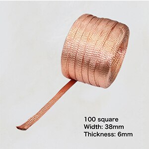 1m 2.5 kvadrat  to 185 kvadrat bredd 6mm-60mm tjocklek 1.5mm-10mm koppar flätad koppar ledande tejp koppar anslutningstråd: 100