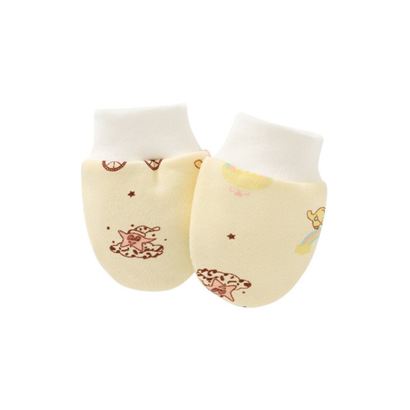 Guantes de algodón suave para bebé, protección para recién nacido, manoplas para rascar, manoplas infantiles, 1 par