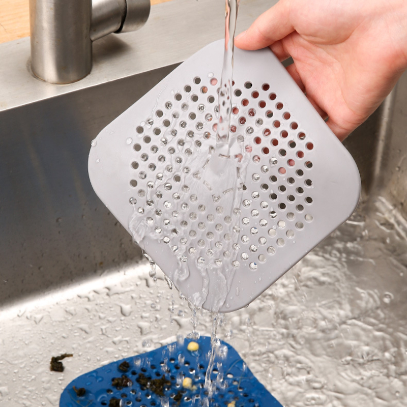 Colector de pelo para drenaje de suelo, tapón desodorante antibloqueo para ducha, almohadilla de silicona, filtro de tapón para fregadero, colador de alcantarillado, suministros de baño
