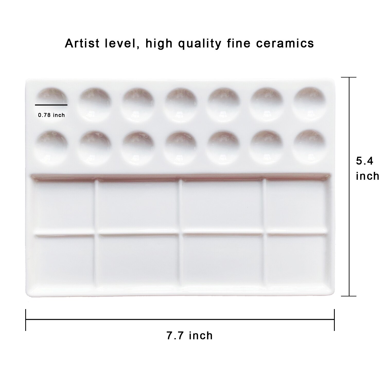 Keramische Palet Air Ballon/Klein Huis Aquarel Palet Porselein Keramische Verf Palet Palet Verf Lade: 14Well