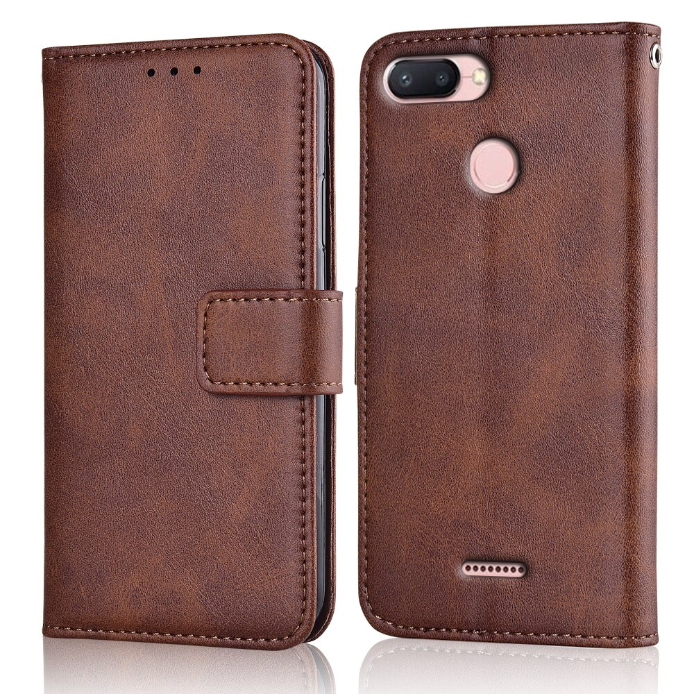 Leren flip portemonnee hoesje voor xiaomi redmi 6 redmi 6 5.45 '' hoesje voor xiaomi redmi 6a 6 a redmi 6a hoesje telefoonhoesje