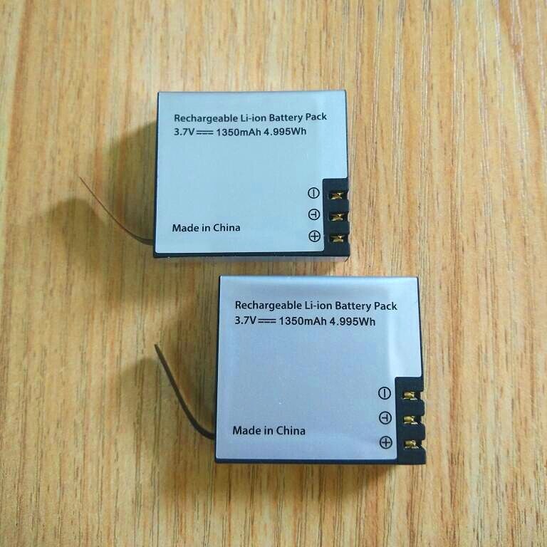 Original 1350mAh Battery With Charger Dual Charger For SOOCOO C30 SJCAM SJ4000 Air/Wifi/SJ5000X EKEN H9R Akaso V50 Action Camera